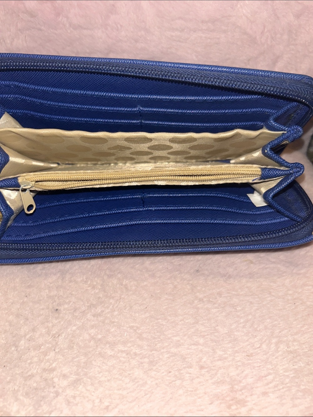 kate spade Blue Glitter-Bottom Zip Wallet - Picture 3 of 4